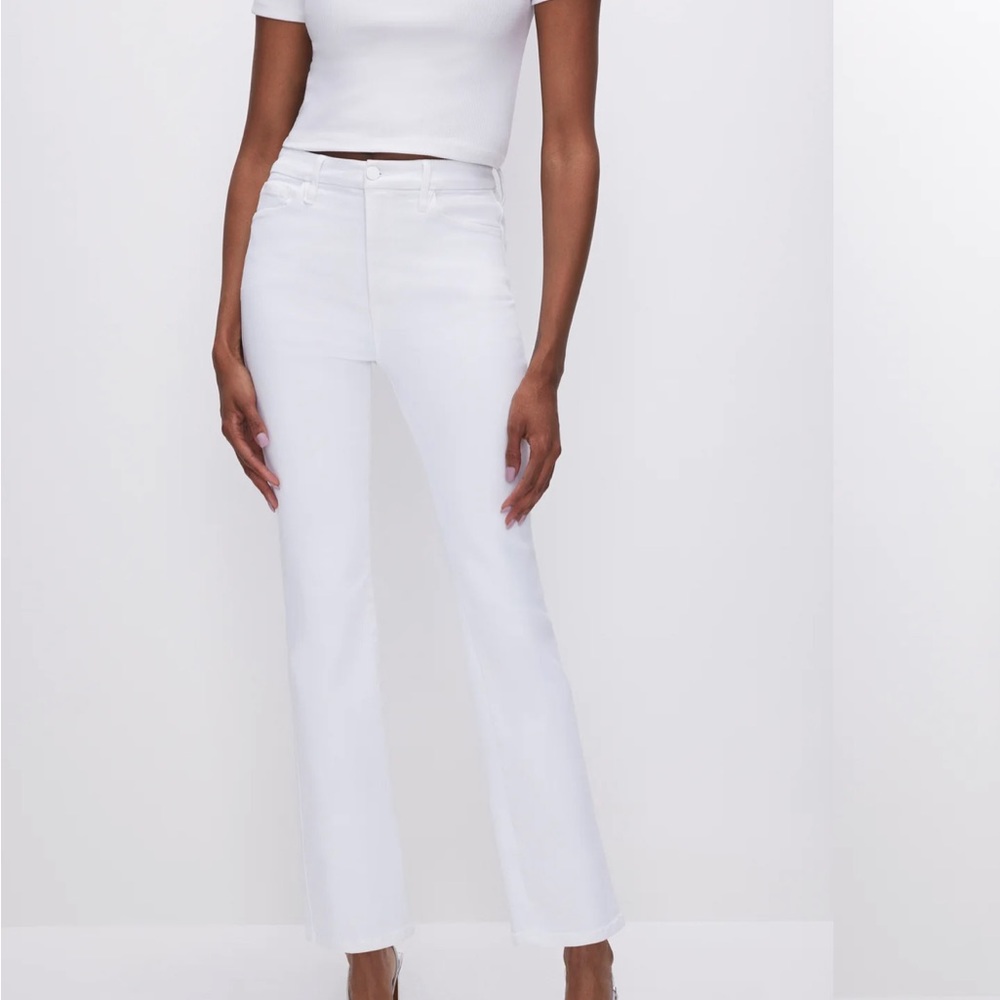 GOOD CURVE STRAIGHT JEANS- size 4- white- new with tags